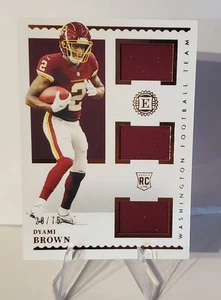 2021 Panini Encased Rookie Triple Memorabilia /75 Dyami Brown #RTM-DB RC - Bild 1 von 2