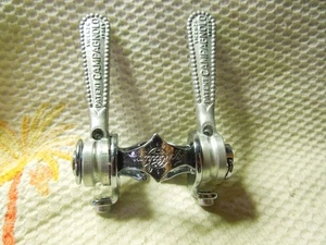 Vintage Campagnolo Record Shift Lever Set Vicenza Shifter Clamp-on 60s PRISTINE - Picture 1 of 10