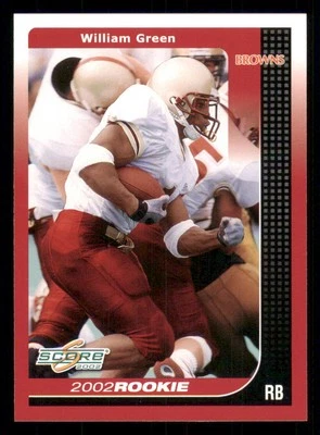 2002 Score #261 William Green RC - Image 1 of 2