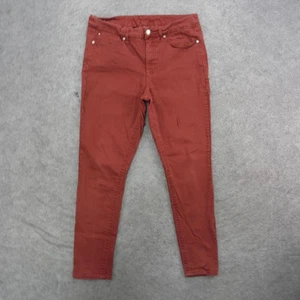 Jeans Seven7 donna 14 rosso marrone skinny elasticizzato denim pantalone modal cinque tasche - Foto 1 di 11