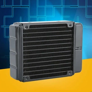 Water Cooling Radiator Double Core Heat Sink Computer Replacement Accessory F CB - Afbeelding 1 van 9