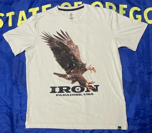 Under Armour Project Rock Iron Paradise USA Weißkopfseeadler Logo Herren L Loose T-Shirt - Bild 1 von 7