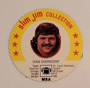 1978 Slim Jim Dan Dierdorf St. Louis Cardinals Disc Trading Card - EX+ - Bild 1 von 2