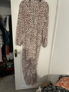 Jumpsuit In Animal Print with Belt UK Size 24 - Picture 1 of 2