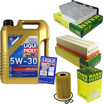 INSPEKTIONSKIT FILTER LIQUI MOLY ÖL 5L 5W-30 für VW Passat Alltrack 365 2.0 TDI - Bild 1 von 4