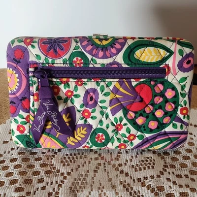 Vera Bradley Viva La Vera Quilted Cotton Hard Shell Opera Wallet Clutch  - Image 1 of 4