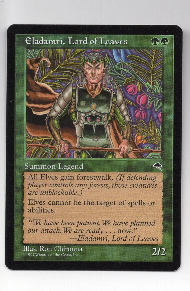 MTG: Magic Tempest - Eladamri, Lord of Leaves *Light Play* - Image 1 of 2