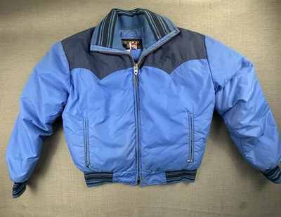 Vintage 70/80’s Tempco Down Puffer Jacket, Size Large Western Blue Seattle USA - Image 1 of 4