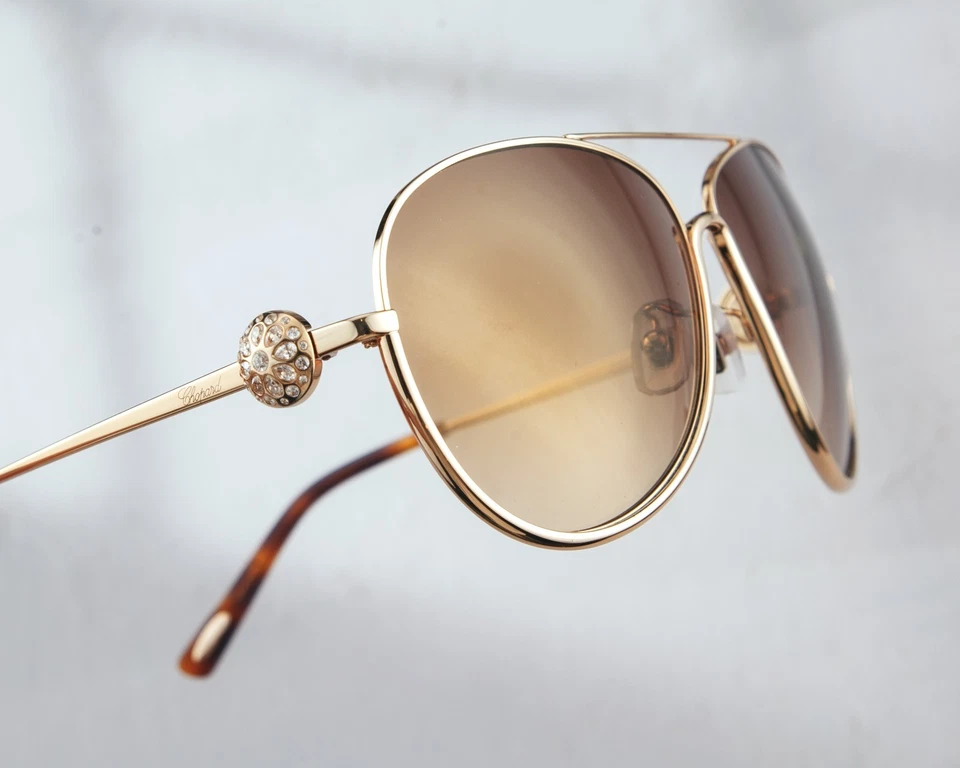 CHOPARD PILOTENBRILLE MIT KRISTALLEN - SCH B23S 0300G - Bild 1 von 4