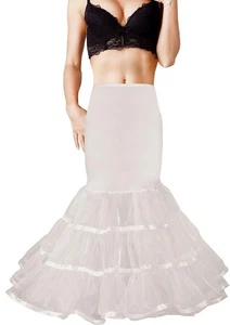 Women Mermaid Petticoat Fishtail Underskirt Trumpet Crinoline for Mermaid Dress - Picture 1 of 32