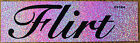 New Flirt Sexy Pink Shimmer Glitter Sparkle Sticker Quality Decal 5" X 1.5"