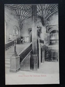 Oxford CHRIST CHURCH HALL STAIRCASE c1905 Postcard by Davis's, Corn Market - Picture 1 of 2