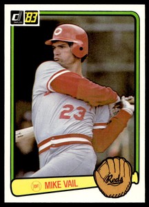 1983 Donruss 597 Mike Vail   Cincinnati Reds  Baseball Card