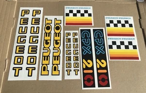 Peugeot CPX210 Aufkleber Set mit Extras auf klarem Vinyl - Old School BMX. - Bild 1 von 4