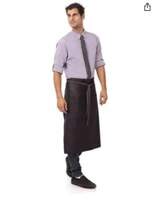 Chef Works Urban Collection Boulder Bistro Black / Purple Server Waist Apron - Image 1 of 4