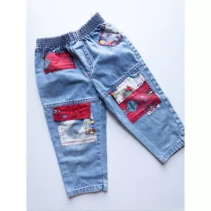 Pantalones de mezclilla Cherokee vintage para niños con divertidos retazos - Imagen 1 de 6