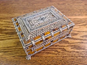 FABULOUS LATE VICTORIAN ANGLO-INDIAN VISAKHAPATNAM TRINKET BOX c1890 - Picture 1 of 11
