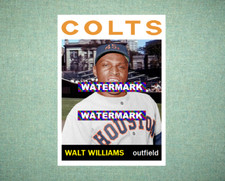 Walt Williams Houston Colt 45s 45 1964 Style Custom Baseball Art Card