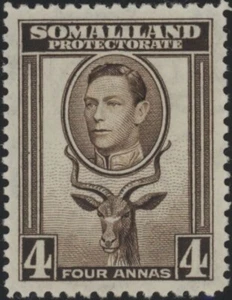 Stamps Somaliland George VI 4a sepia stamp SG 97 mint - Picture 1 of 1
