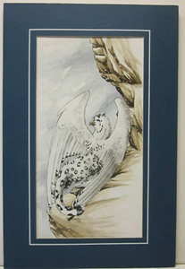 Gryphon Glory by Heather Bruton  Matted Ready To Frame Original Watercolor - Picture 1 of 1