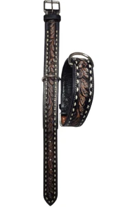 Shwaan Leather Dog Collar Black Classic Pet Collar For Medium Size Pet|Life long - Picture 1 of 12