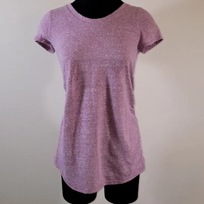 Camiseta de maternidad liz long) manga corta cuello redondo rosa jaspeado para mujer XS Foto 1 de 4