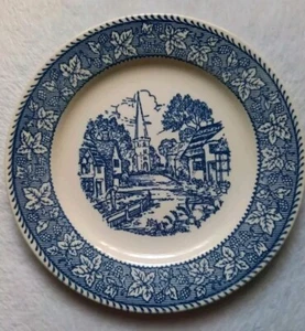 Homer Laughlin 7 1/4" Shakespeare Country Stratwood Collection Plate Blue+White - Picture 1 of 7