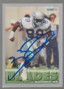 1993 autografiado Fleer Brian Blades - Seahawks - Imagen 1 de 1