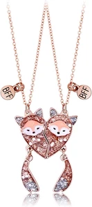 Friendship Necklace Best Friend Necklace Matching Magnetic BFF Necklace for 2 Gi - Picture 1 of 12