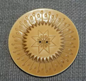 Antique Vtg Celluloid  Button  Aprx: 2-1/8" #106-Y - Picture 1 of 5