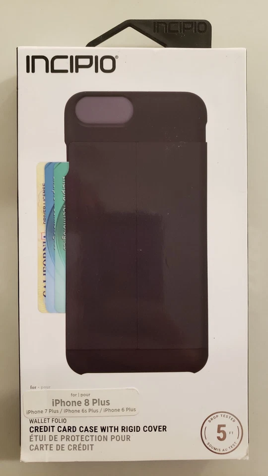NEW Incipio Wallet Folio Credit Card Case w/Rigid Cover for iPhone 7+ / 8+ Plus - Image 1 of 4