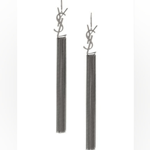 SAINT LAURENT (YSL) Orecchini lunghi YSL Yves Saint Laurent logo nuovi