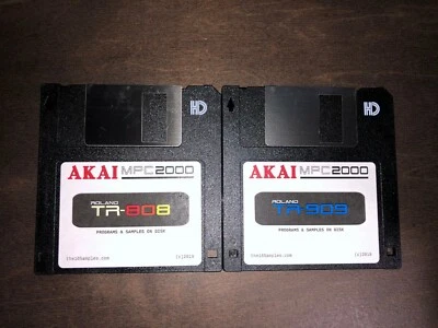 TR-808 & TR-909 Sounds for Akai MPC 2000 2000XL Drum Kit Sample Pack Floppy Disk - Image 1 of 3