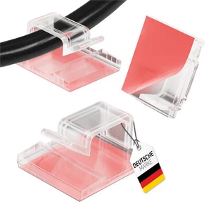 Kabelhalter selbstklebend 50 Stück transparent Kabelclips Kabelklemmen - Bild 1 von 7
