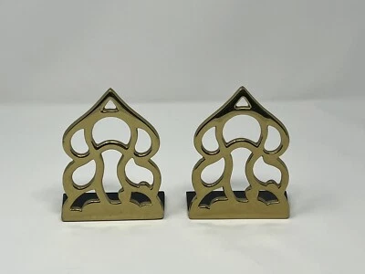 Vintage Monticello Virginia Metalcrafters Solid Brass Bookends 1983  8-21 - Image 1 of 4