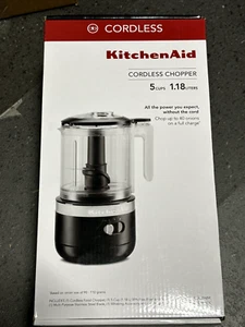 KitchenAid Cordless Food Chopper Black Matte, 5-Cup Sealed KFCB519BM - Picture 1 of 5