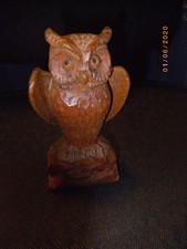 Hand Carved Wooden Owl