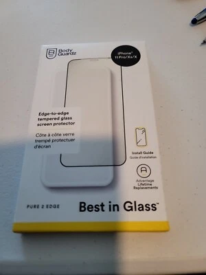 Protector de pantalla de vidrio templado BodyGuardz Pure 2 Edge iPhone 11 Pro / Xs / X  Foto 1 de 4