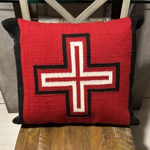 Navajo Design Vintage Southwest Wool Handmade Pillow Case Cushion Cover 18x18 in - Picture 1 of 4