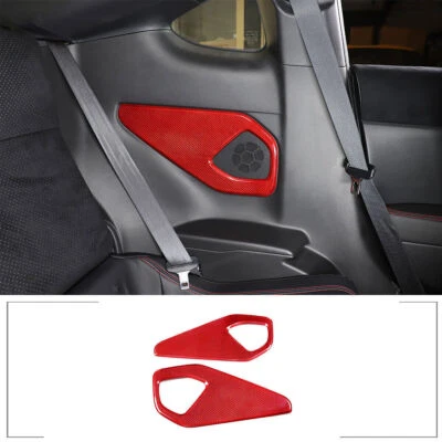 Red Carbon Fiber Door Loud Speaker Trim Cover Decorate For Subaru BRZ 2022 - Imagem 1 de 4