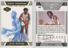 2007-08 Topps Co-Signers Gold Blue /89 Earl Monroe Jamal Crawford #48.2 HOF