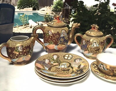 JAPAN SATSUMA GEISHA  DRAGON WARE MORIAGE TEA SET - Image 1 of 4