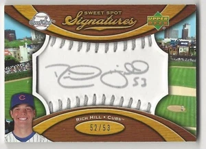 Rich Hill 2007 Sweet Spot Signatures Silver Stitch Silver Ink 52/53 Card# SS-RH - Bild 1 von 4