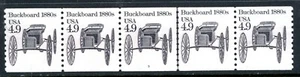 USA 1985 Transportation 4,9¢ SC #2124 Kennzeichen Nummernstreifen 5er Platte #3 MNH L421 - Bild 1 von 6