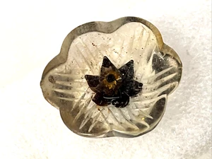 Vintage Lucite Sewing Button 7/8" Flower Design - Picture 1 of 8