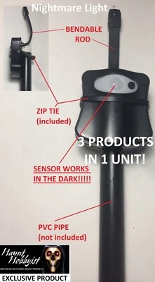 Luz de Pesadilla Halloween VERDE LED PIR Sensor Estroboscópico Accesorios Raro Gatillo Terrador   Foto 1 de 4