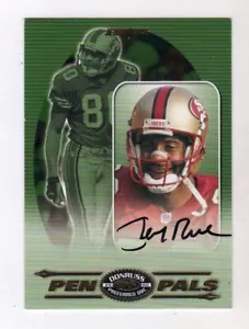 2000 Donruss Preferred QBC #PP-28 ... Jerry Rice Pen Pals Auto ... 49ers - Picture 1 of 3