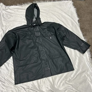 New Carhartt Men’s Working Quick Duck PVC Jacket With Rain Hood Sz Xl - Picture 1 of 19
