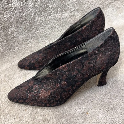 J. Renee Mujer Encaje Sobre Lay Gatito Tacones 9 M Naranja Lentejuelas Capricho Bruja Foto 1 de 4