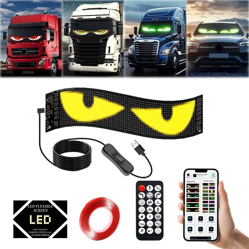 LED Matrix Pixel Panel USB 5V Flexible Addressable RGB Pattern Scrolling Display - Image 1 of 4